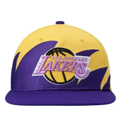 Mitchell and Ness Czapka z daszkiem Sharktooth HWC snapback NBA Los Angeles Lakers yellow/purple