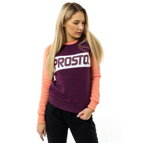 Bluza damska Prosto Klasyk crewneck Post violet