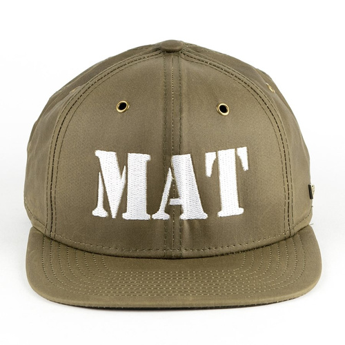 Czapka z daszkiem MAT Wear x New Era strapback MAT Script olive / white