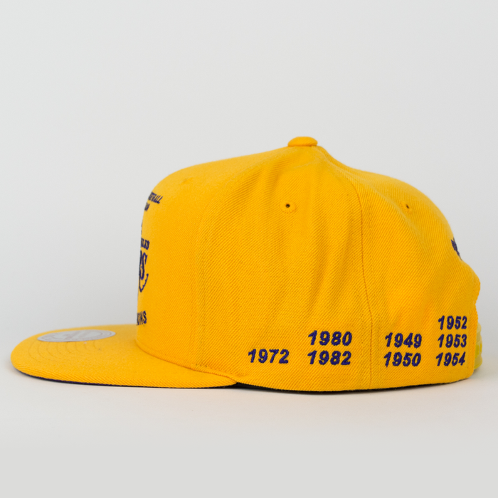 Mitchell and Ness snapback Los Angeles Lakers Championship Pack 16 Titles yellow (VP11Z)