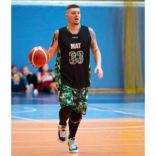 PREORDER Proton x Melanżowe x Akcesoria Tekstylne xMAT Wear reversible shorts Bottle Camo white / black / camo