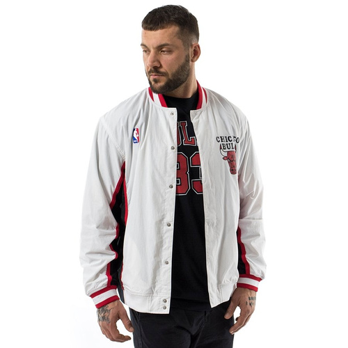 Mitchell and Ness kurtka męska NBA Authentic Warm Up Jacket Chicago Bulls white