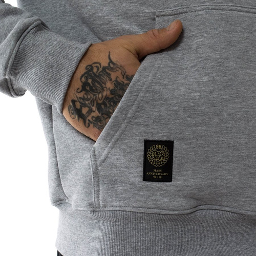Bluza męska Mass Denim hoody Half Zip Signature Anniversary light heather grey