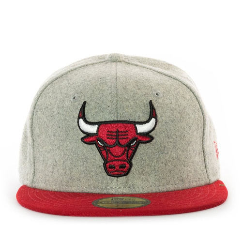 New Era fitted cap 59FIFTY Chicago Bulls grey / red
