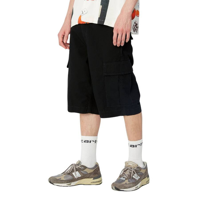 Carhartt WIP krótkie spodnie Regular Cargo Short black rinsed