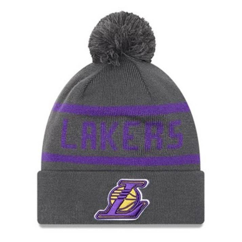 New Era Czapka zimowa beanie Jake Cuff Knit NBA Los Angeles Lakers dark grey