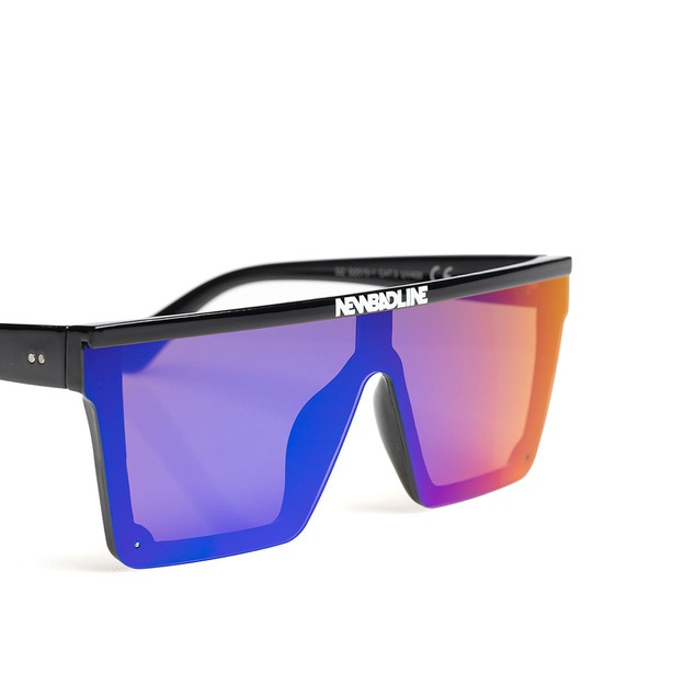NewBadLine okulary przeciwsłoneczne One Glass black flash - green mirror 01-77