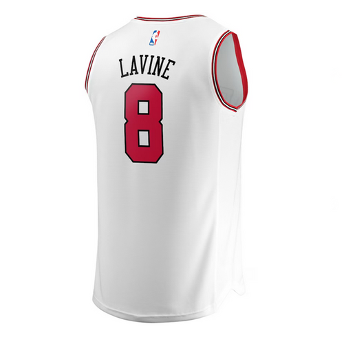 Fanatics Replica Jersey Assocation Edition NBA Chicago Bulls Zach Lavine white (Youth collection)