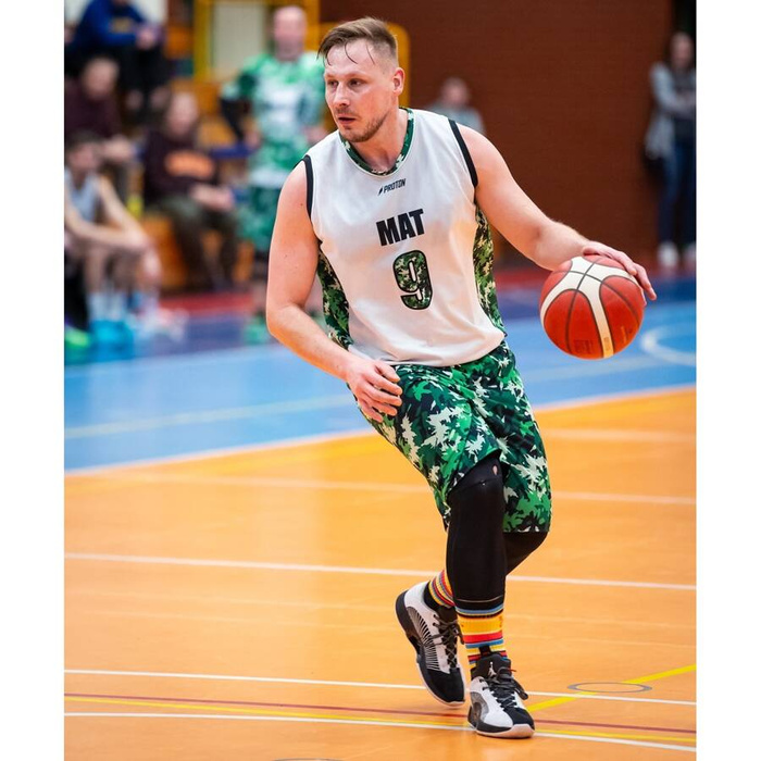 Proton x Melanżowe Akcesoria Tekstylne x MAT Wear reversible jersey Bottle Camo white / black / camo