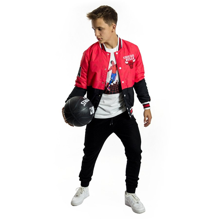 New Era jacket NBA Colour Block Bomber Chicago Bulls red / black