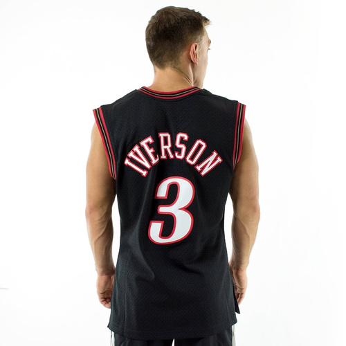 Koszulka męska Mitchell and Ness Swingman Jersey HWC Philadelphia 76ers Allen Iverson 2000-01 black