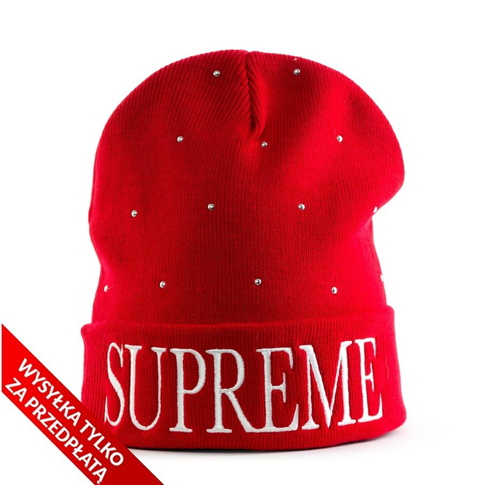 Czapka zimowa Supreme Studded Beanie red