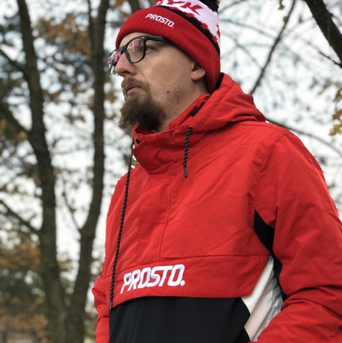 Prosto Klasyk kurtka zimowa męska Retrorak red / black
