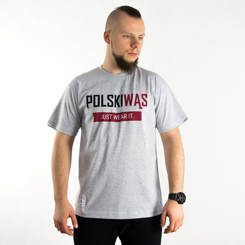 Koszulka Polski Wąs t-shirt Just grey