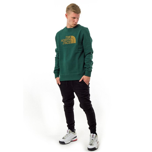Bluza męska The North Face crewneck Drew Peak Crew night green (T92ZWRN3P)