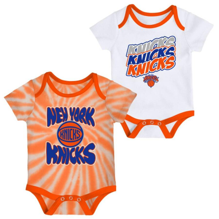 NBA Licensed kids body New York Knicks Monterey Tie Dye orange / white (2pack)