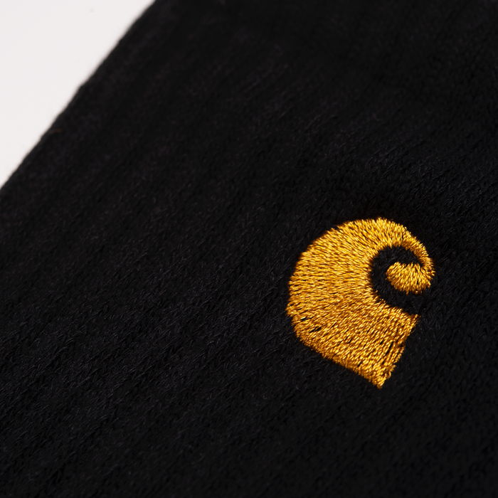 Carhartt WIP socks Chase black / gold