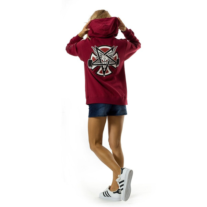Thrasher X Independent sweatshirt hoody Pentagram Cross red