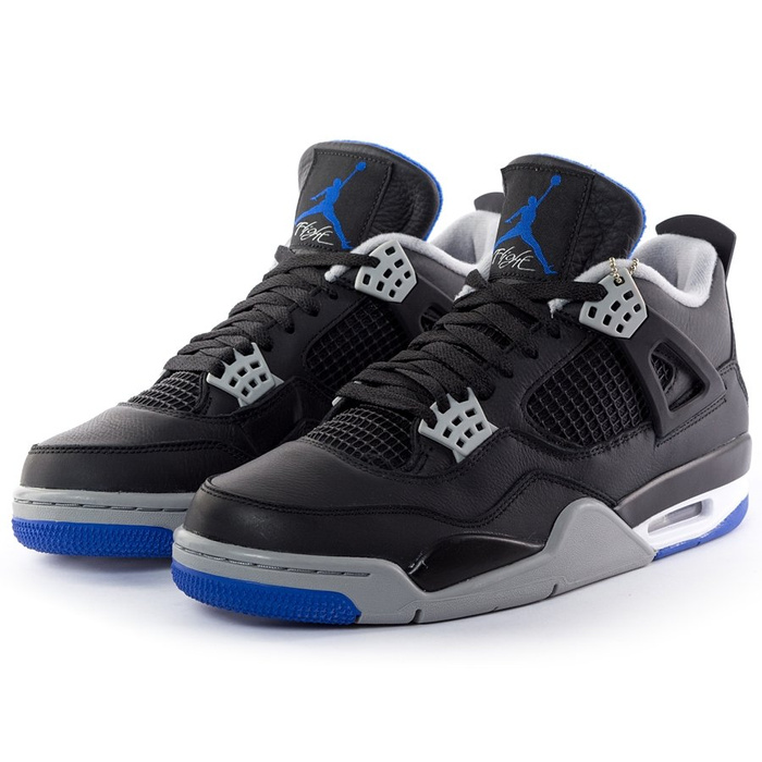 Buty męskie Jordan 4 Retro Motorsport Away black / game royal - matte silver (308497-006) TM
