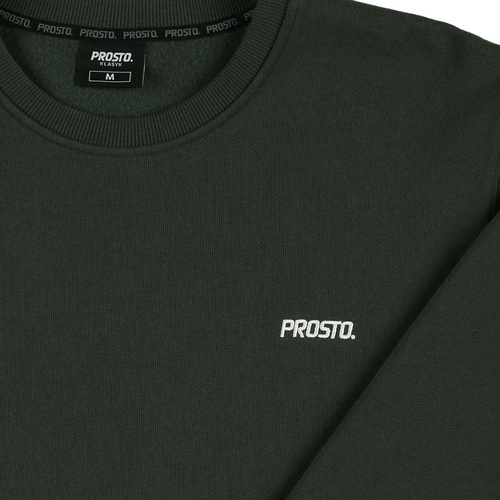 Prosto Klasyk bluza męska Crewneck Base dark green