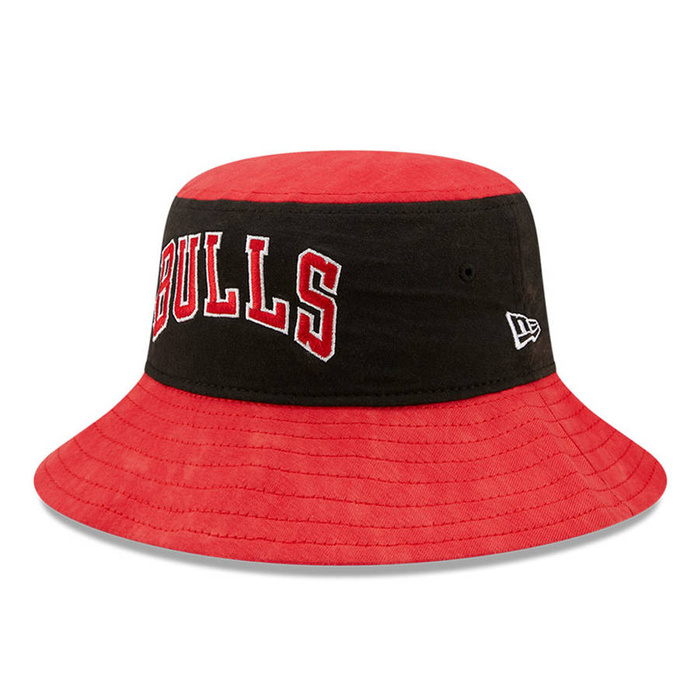 New Era bucket hat NBA Washed Pack Chicago Bulls red / black