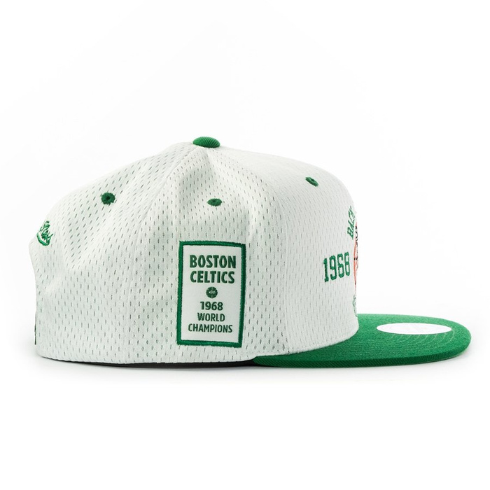 Czapka z daszkiem Mitchell and Ness snapback Back To Back Titles 1968/69 Boston Celtics white / green TM