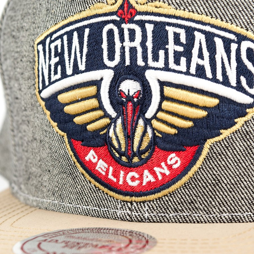 Czapka Mitchell and Ness snapback Denim Khaki New Orleans Pelicans denim