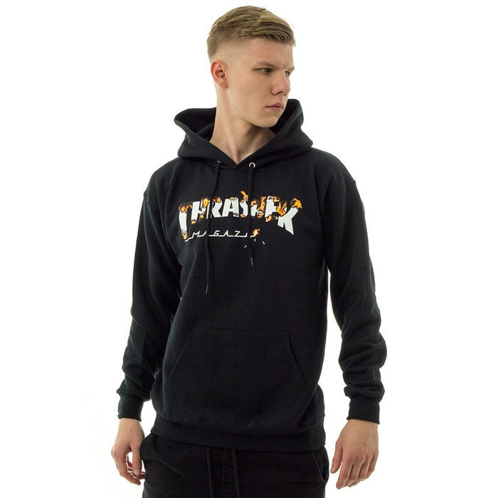 Thrasher sweatshirt hoody Intro Burner black