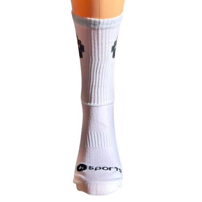 Skarpety koszykarskie hSports x MAT Wear draMAT Classic Logo white