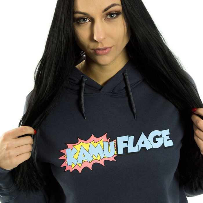 Bluza damska z kapturem Kamuflage* hoodie Comic graphite