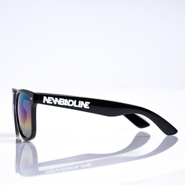 NewBadLine okulary przeciwsłoneczne Classic black flash - holo mirror 01-185