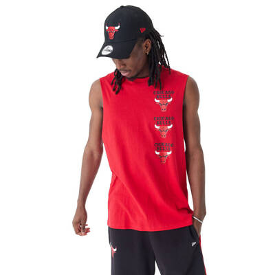 New Era koszulka męska tank top NBA Red Sleeveless NBA Chicago Bulls red