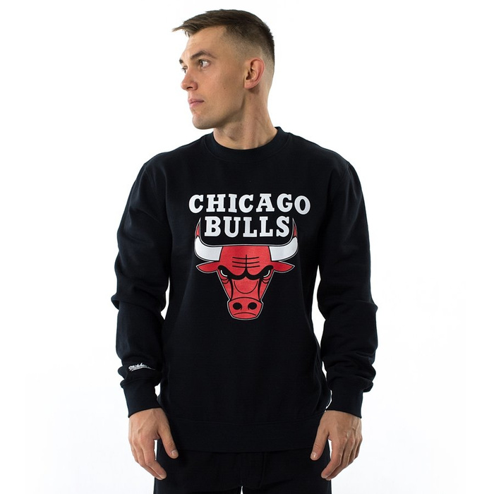 Bluza męska Mitchell and Ness crewneck Team Logo Chicago Bulls black