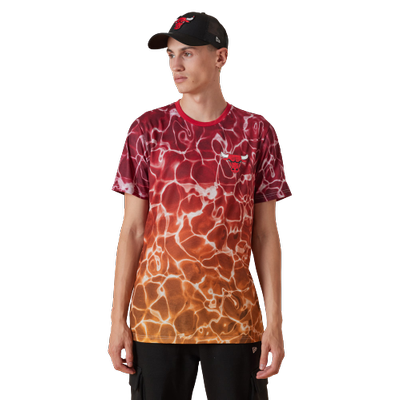 New Era t-shirt NBA Team Color Water Chicago Bulls red / yellow