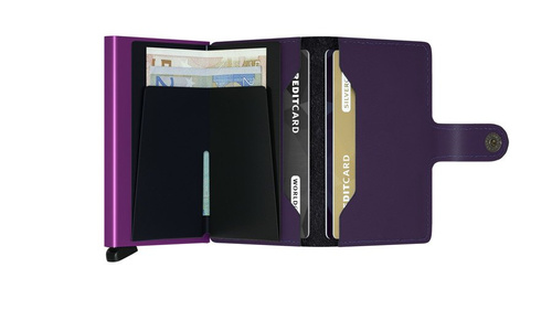 Portfel skórzany Secrid miniwallet MM Matte purple