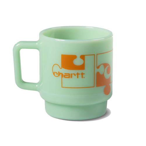 Carhartt WIP kubek Assemble Glass Mug jade / carhartt orange