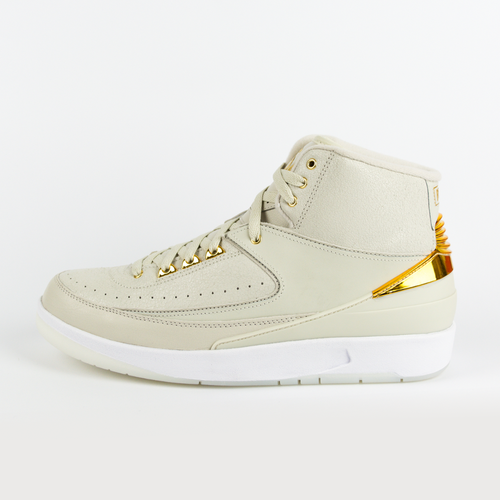 Air Jordan 2 Quai 54 Light Bone / Metallic Gold-White (866035-001)