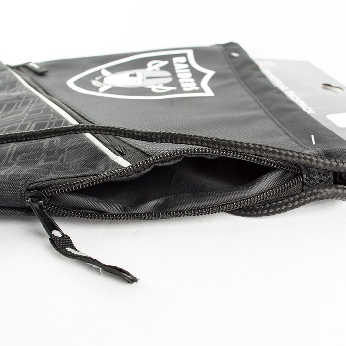 Forever Collectibles gymbag Diagonal Zip Drawstring Oakland Raiders black / grey