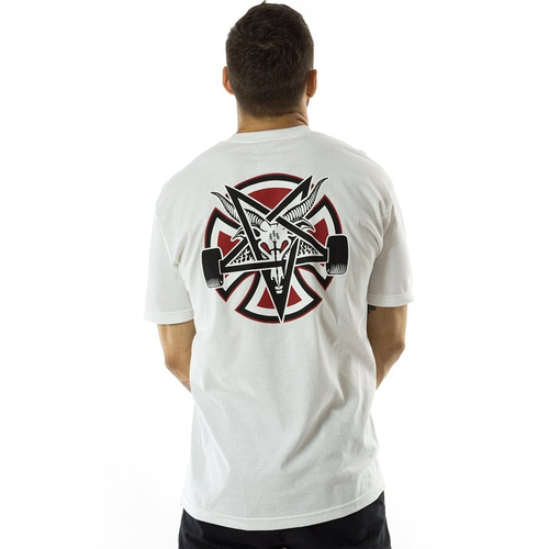 Koszulka męska Thrasher x Independent  t-shirt Pentagram white