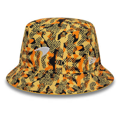 New Era Camo McLaren Racing Bucket Hat yellow