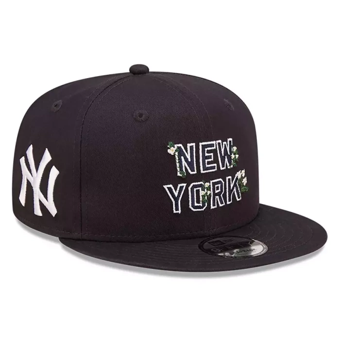 New Era czapka z daszkiem 9FIFTY snapback MLB Flower Wordmark New York Yankees black