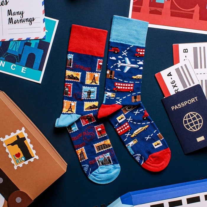 Many Mornings Skarpety socks Quarter The Traveler multicolor