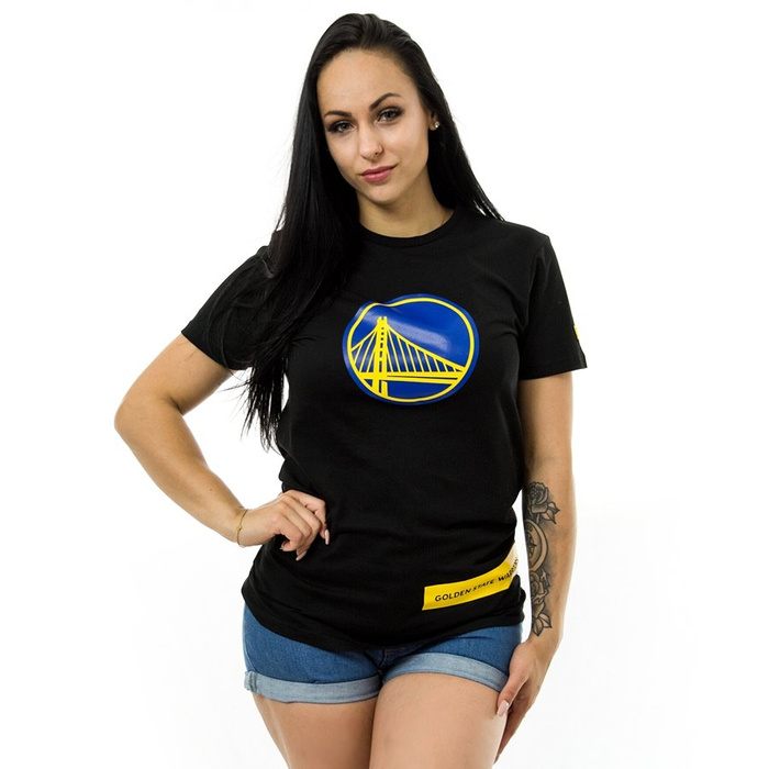 Koszulka damska New Era t-shirt Wordmark Block NBA Golden State Warriors black