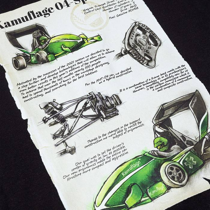 Kamuflage* t-shirt Formula black