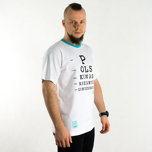 Koszulka Polski Wąs t-shirt Optyk Badanie white