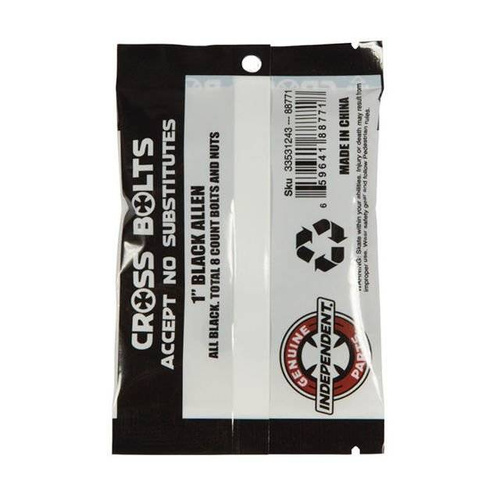 Independent Trucks montażówki do deskorolki Cross Bolts Imbus In black 1"