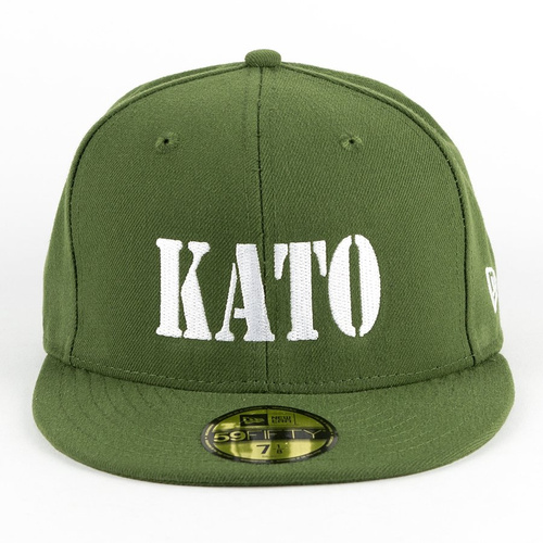 Czapka z daszkiem MAT Wear x New Era fitted KATO Script olive / white 59FIFTY 40