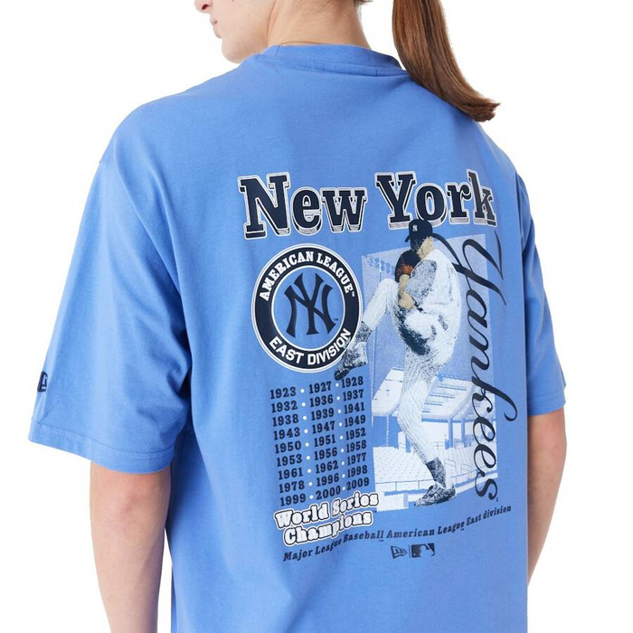 New Era koszulka męska New York Yankees MLB Player Graphic Blue Oversized T-Shirt blue