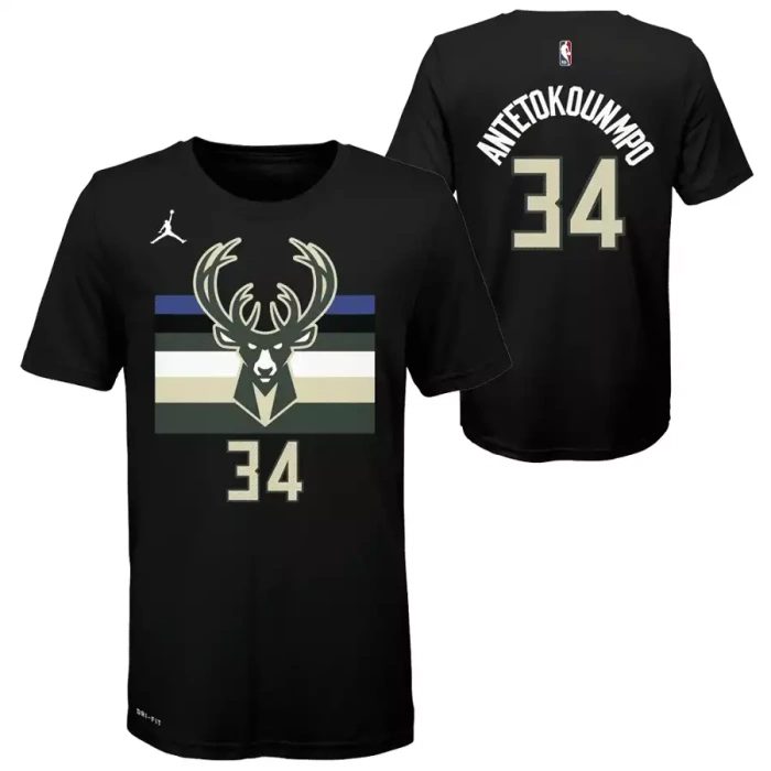 Jordan koszulka koszykarska NBA Statement Edition Milwaukee Bucks Giannis Antetokounmpo black (kolekcja młodzieżowa)