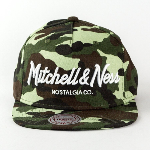 Mitchell and Ness snapback Pinscript camo / white